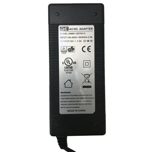 Power Supply 12V DC, 84 Watts.