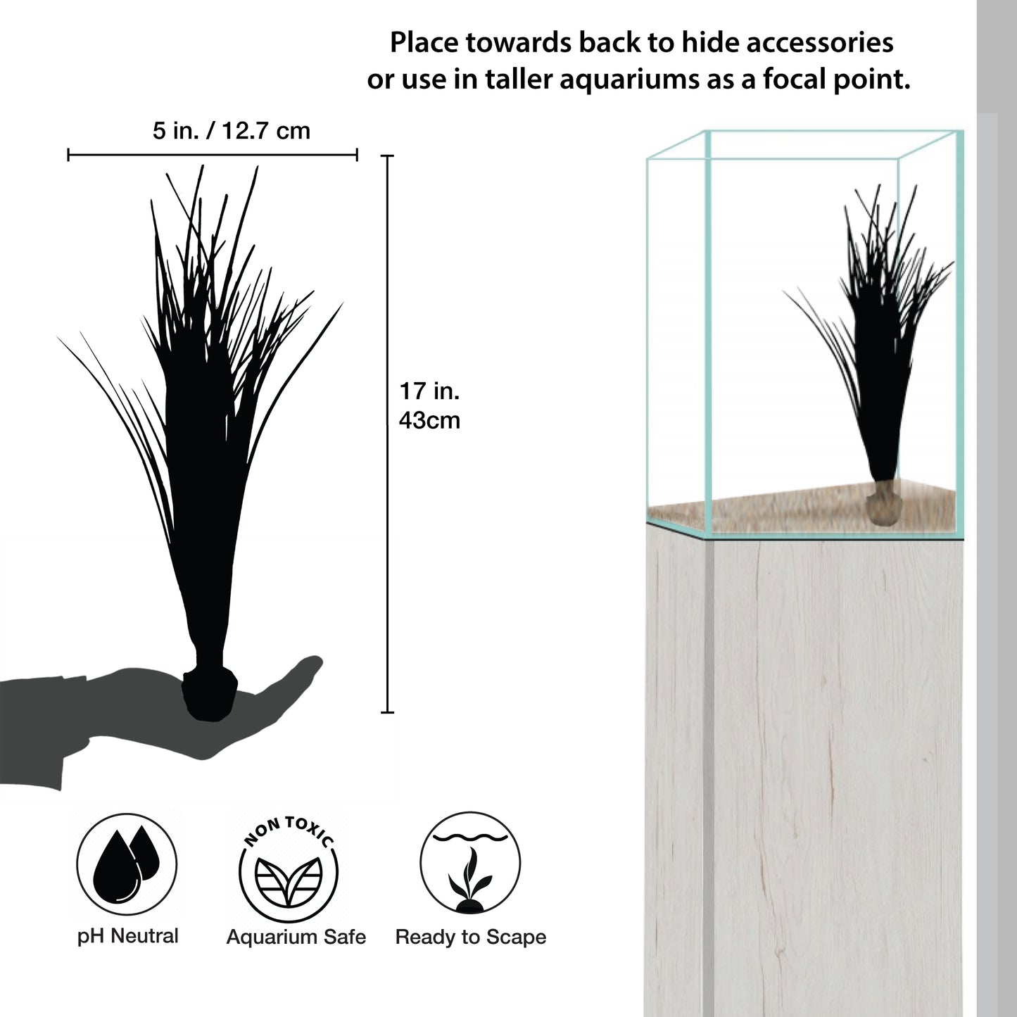 Extra Tall Green Reed Grass with Weighted Base