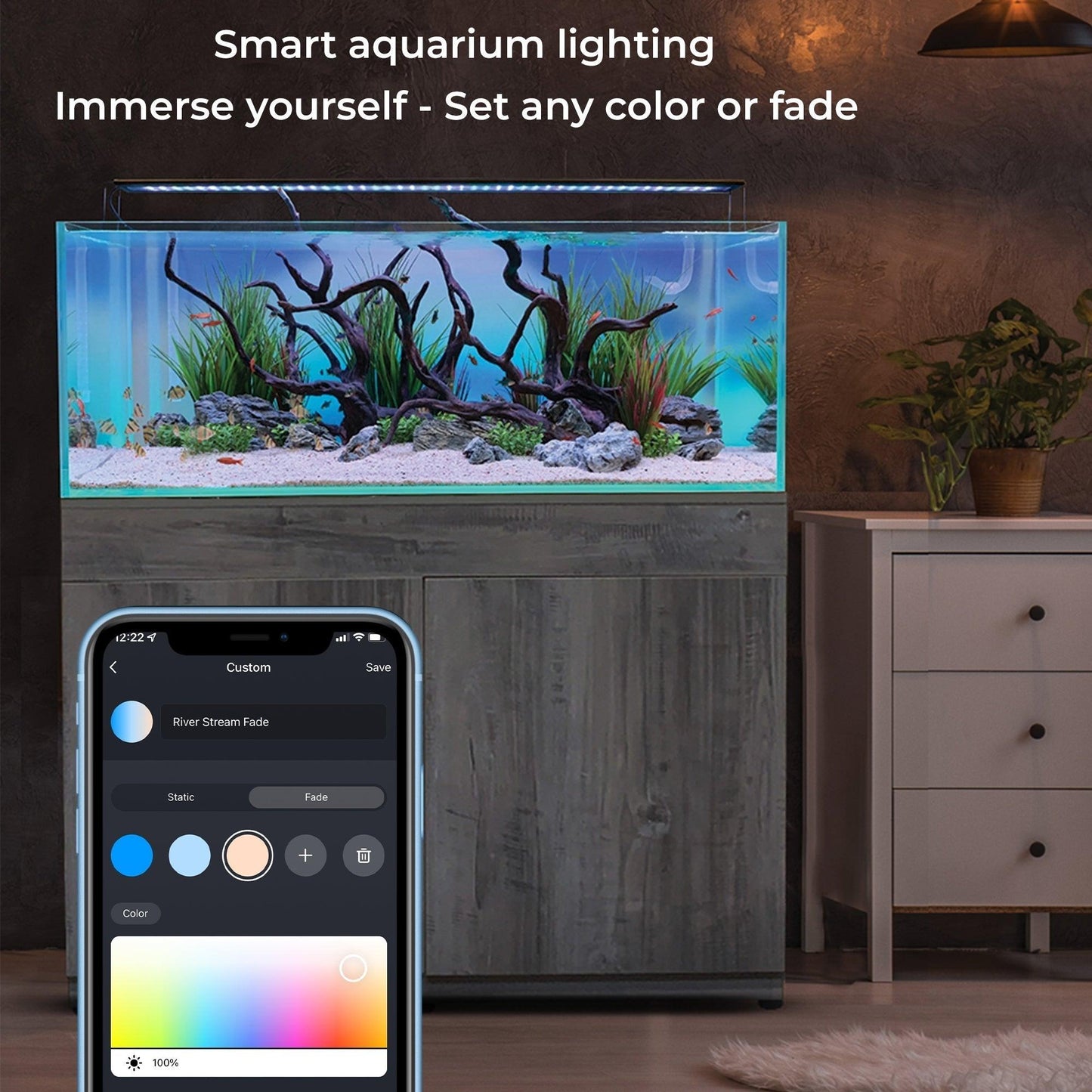 Current Vita ColorPlus Smart Aquarium Light with Voice Control (Alexa and Google Home Compatible) - Vita